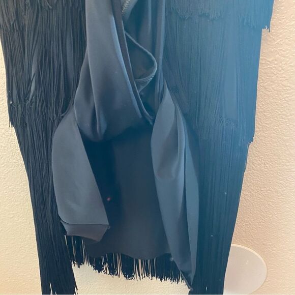 Weissman dance costume black flapper fringe dress Roaring 20'S 10544 LA adult - Picture 6 of 11